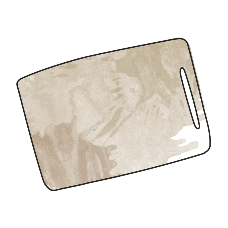 Grafika poziomej deski do krojenia