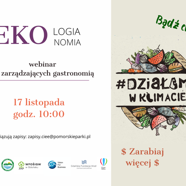 EKOnomia/EKOlogia - webinar dla zarządzających gastronomią